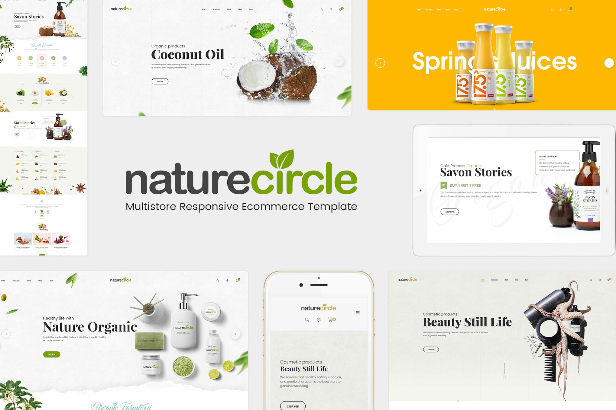NatureCircle — органическая тема WordPress для WooCommerce