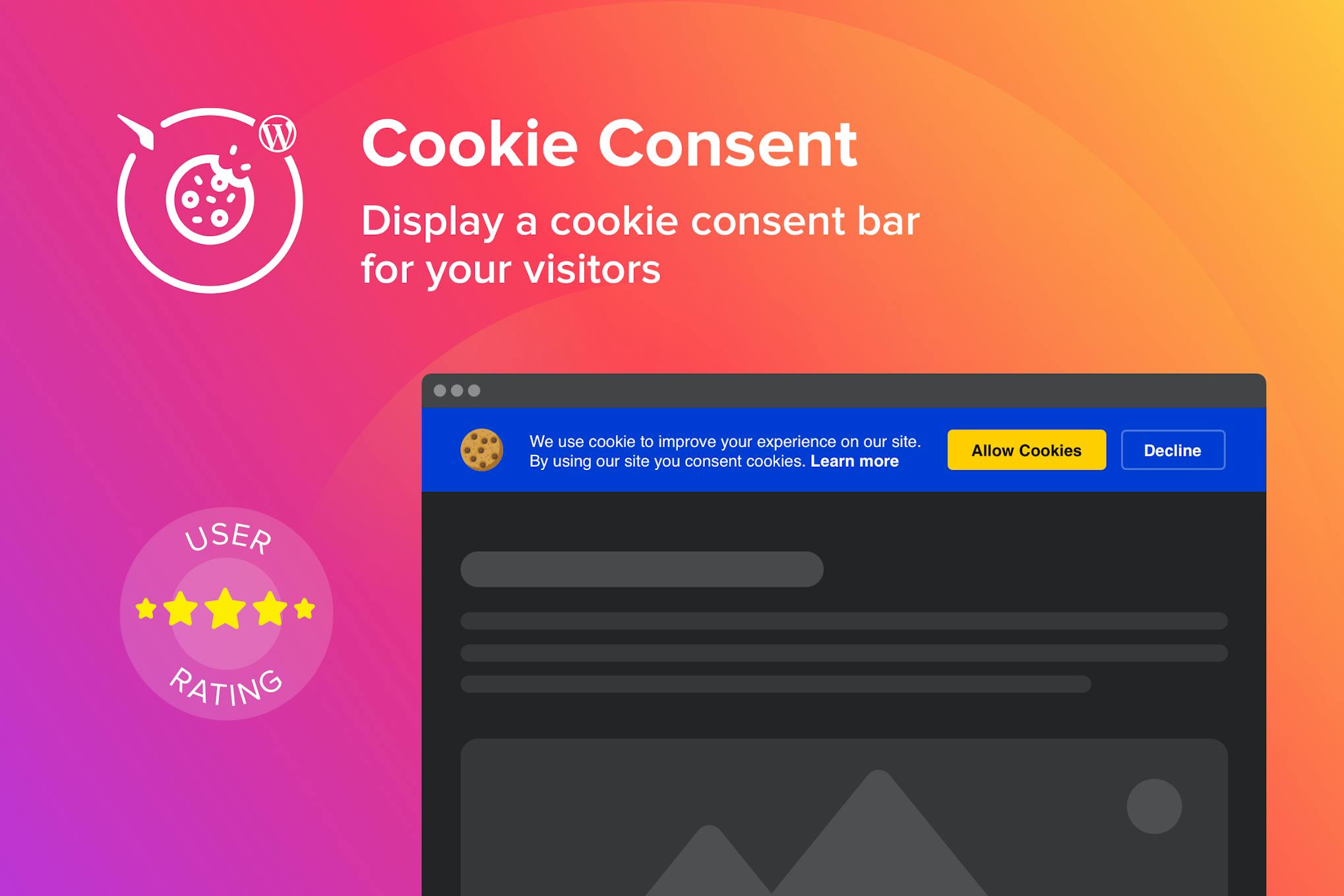 Плагин — Уведомление согласия на куки WordPress