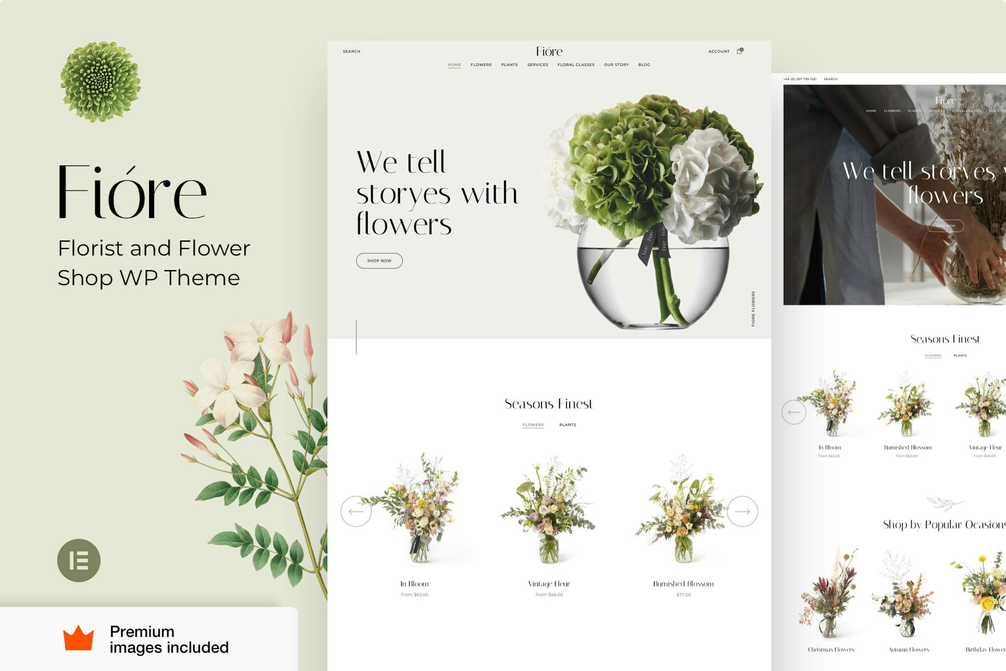 Fiore — Цветочный магазин, флористика, электронная коммерция | WooCommerce
