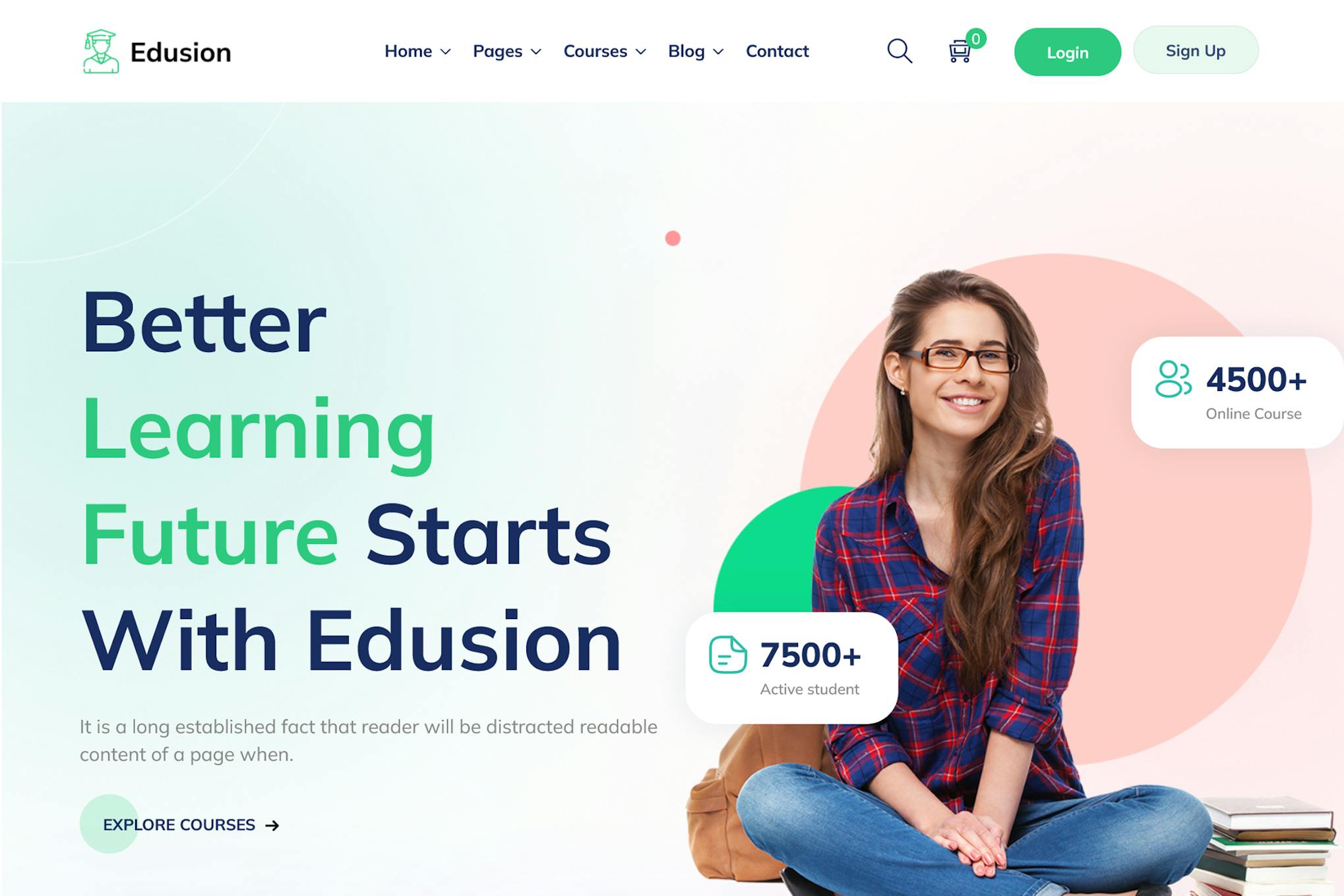 Edusion — Тема для образовательных систем LMS