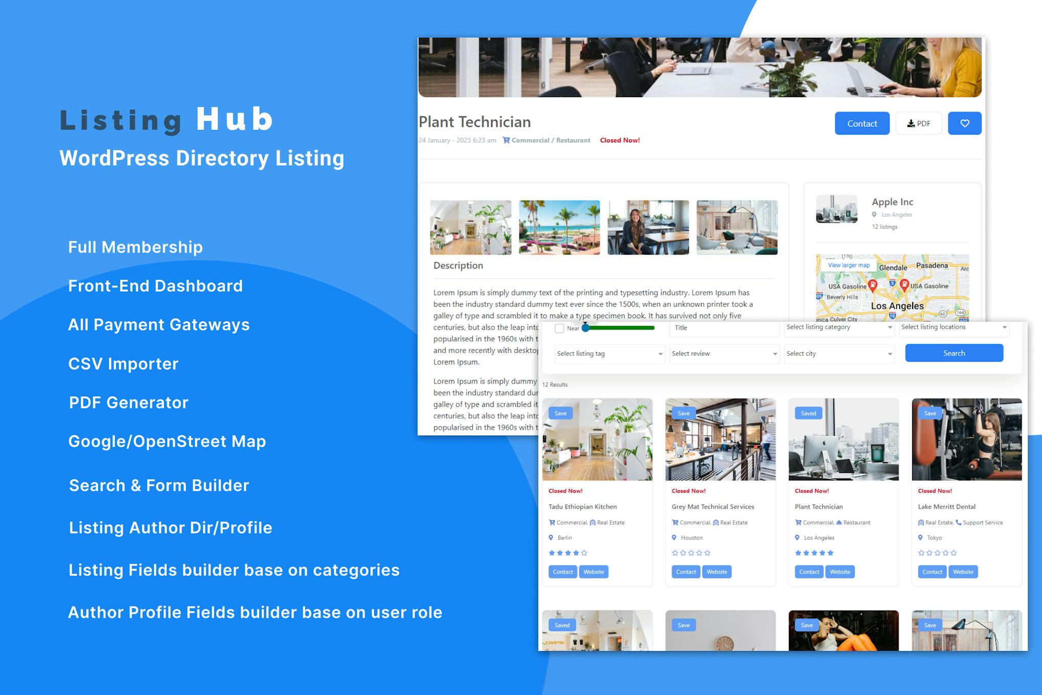 ListingHub — список бизнес-каталогов WordPress