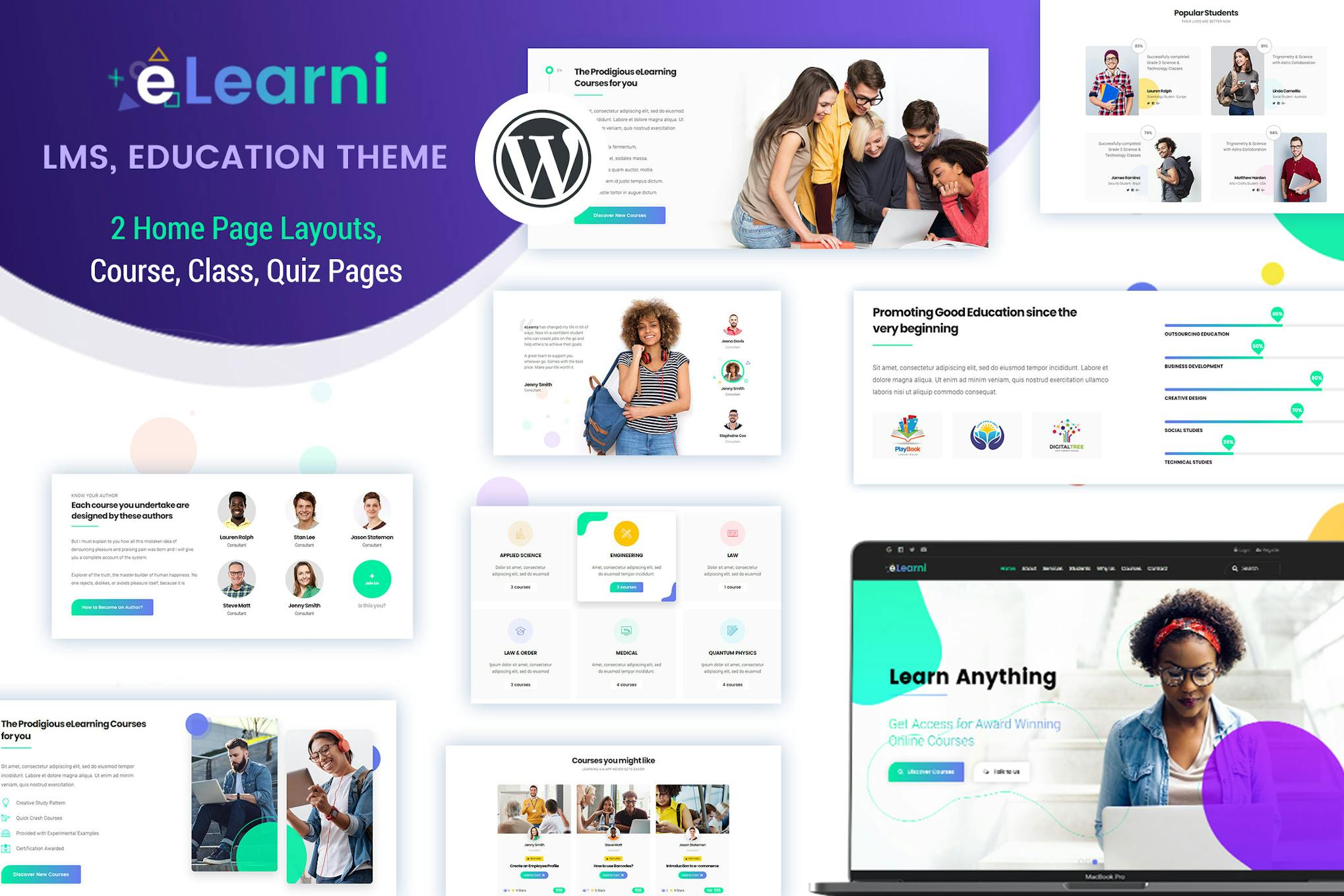 Тема WordPress для онлайн-курсов — eLearni