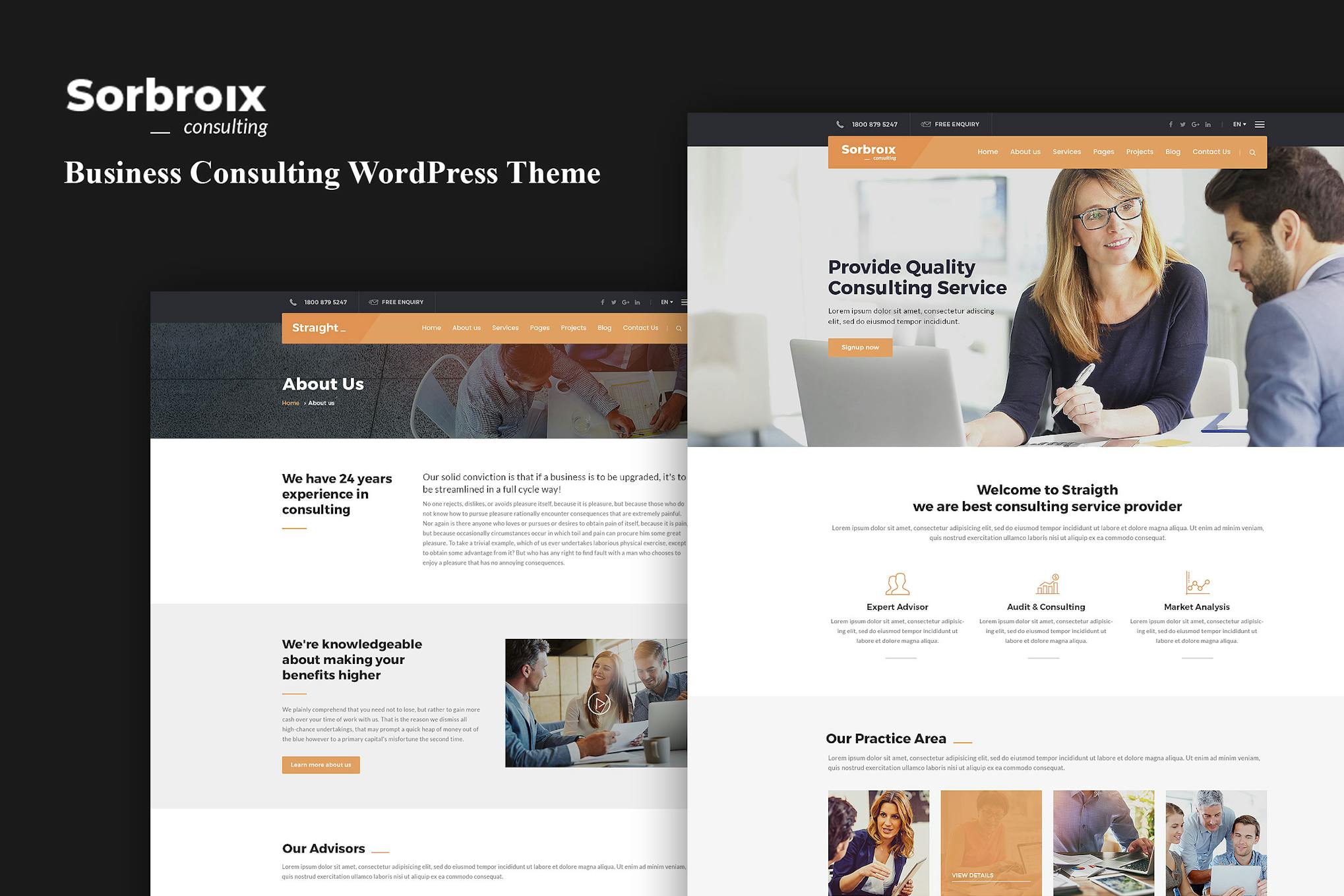 Sorbroix: тема WordPress для бизнес-консалтинга