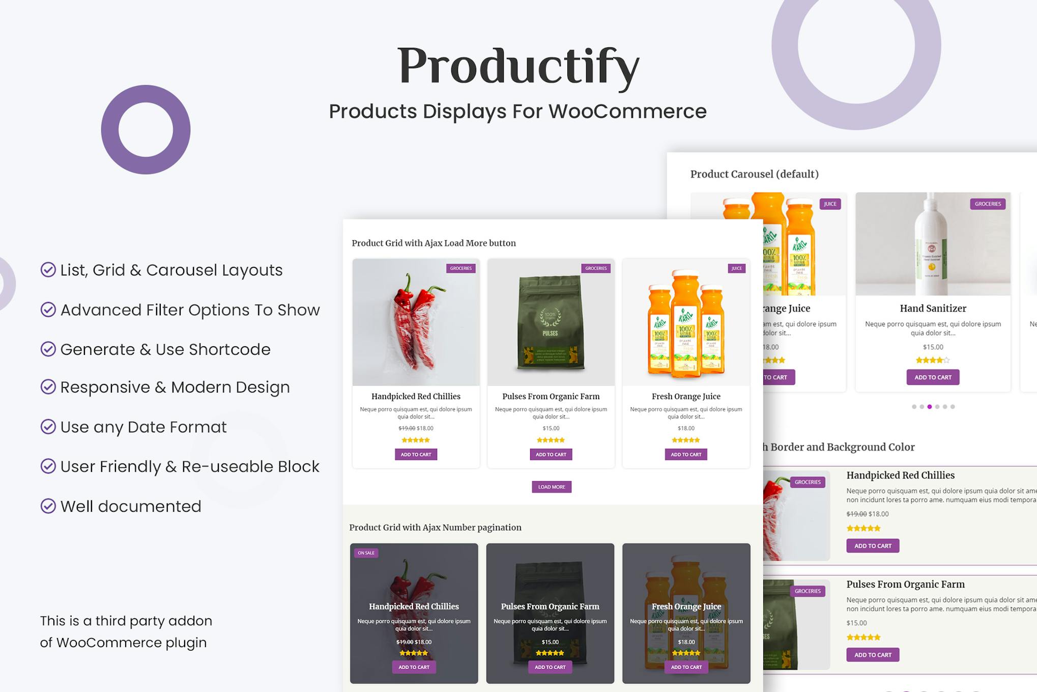Дисплеи продуктов для WooCommerce — Productify