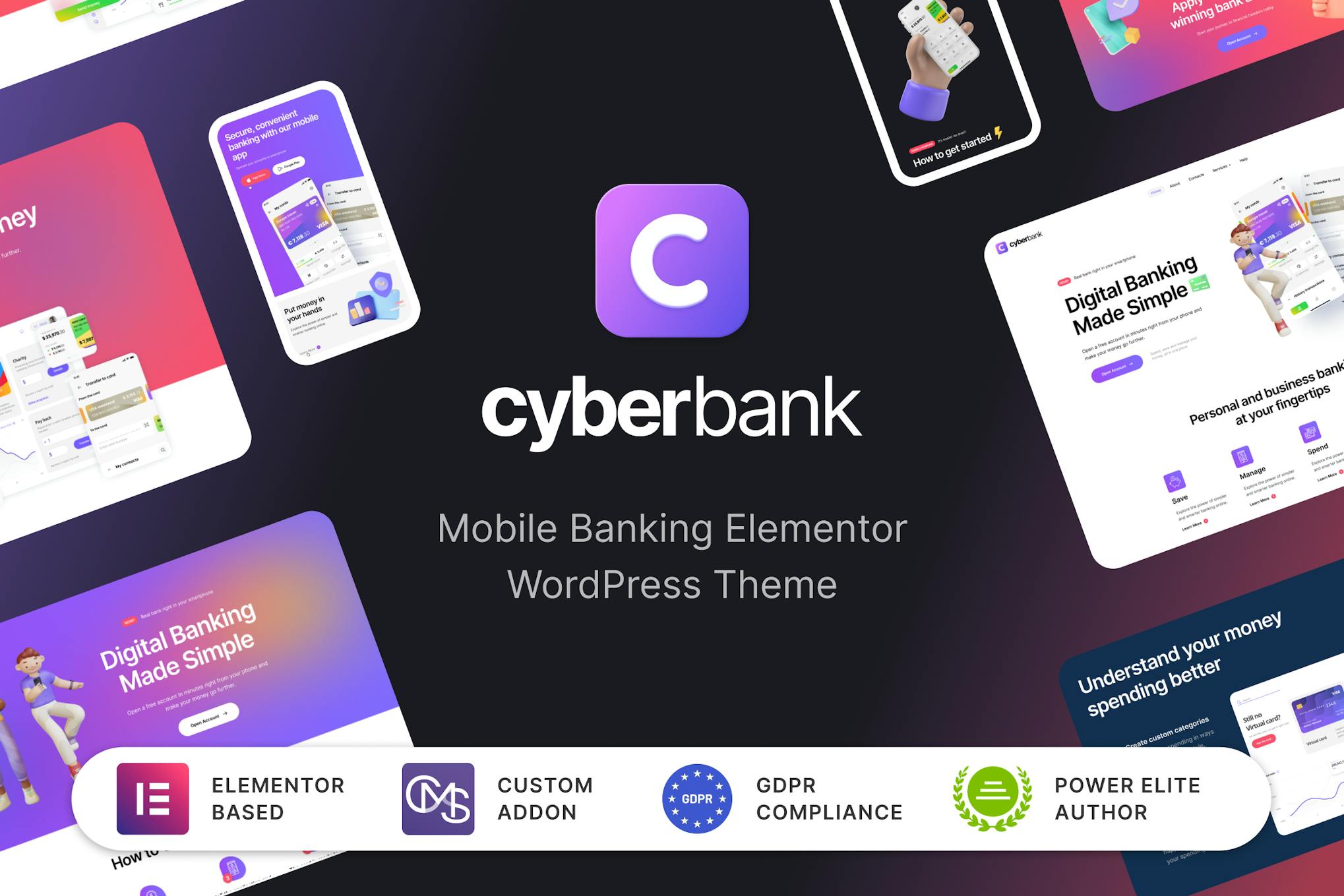 Cyberbank — Тема WordPress для бизнеса и финансов