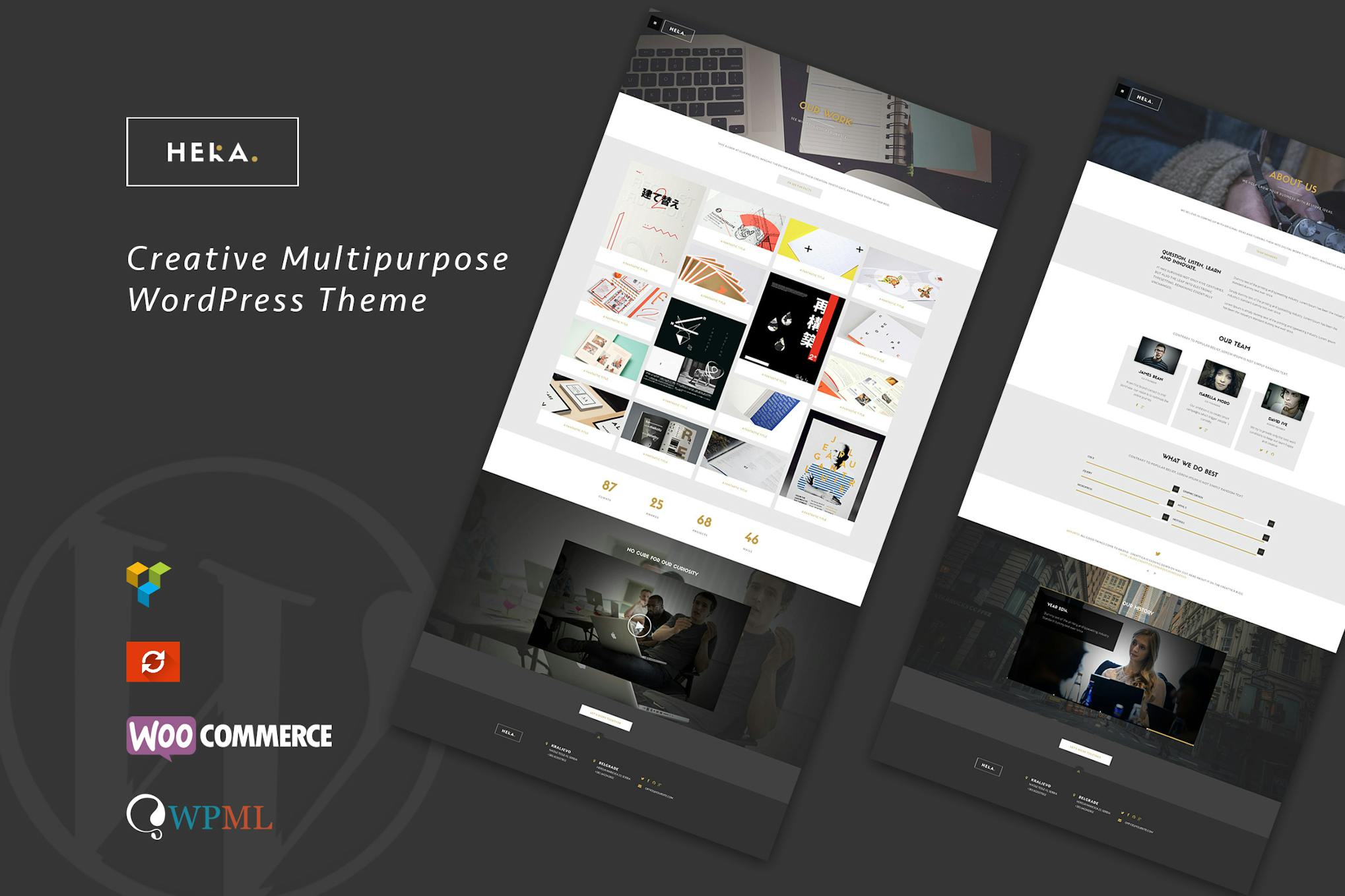Hera — креативная многоцелевая тема WordPress
