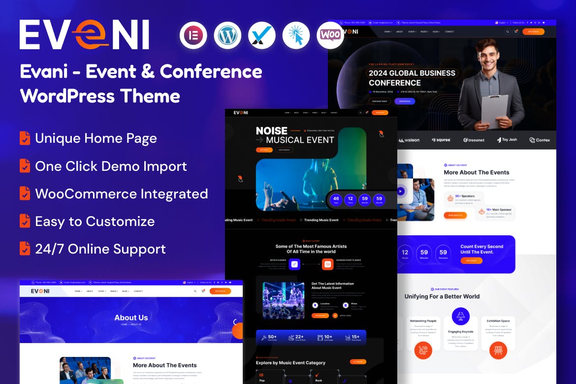 Eveni — Тема WordPress для мероприятий и конференций