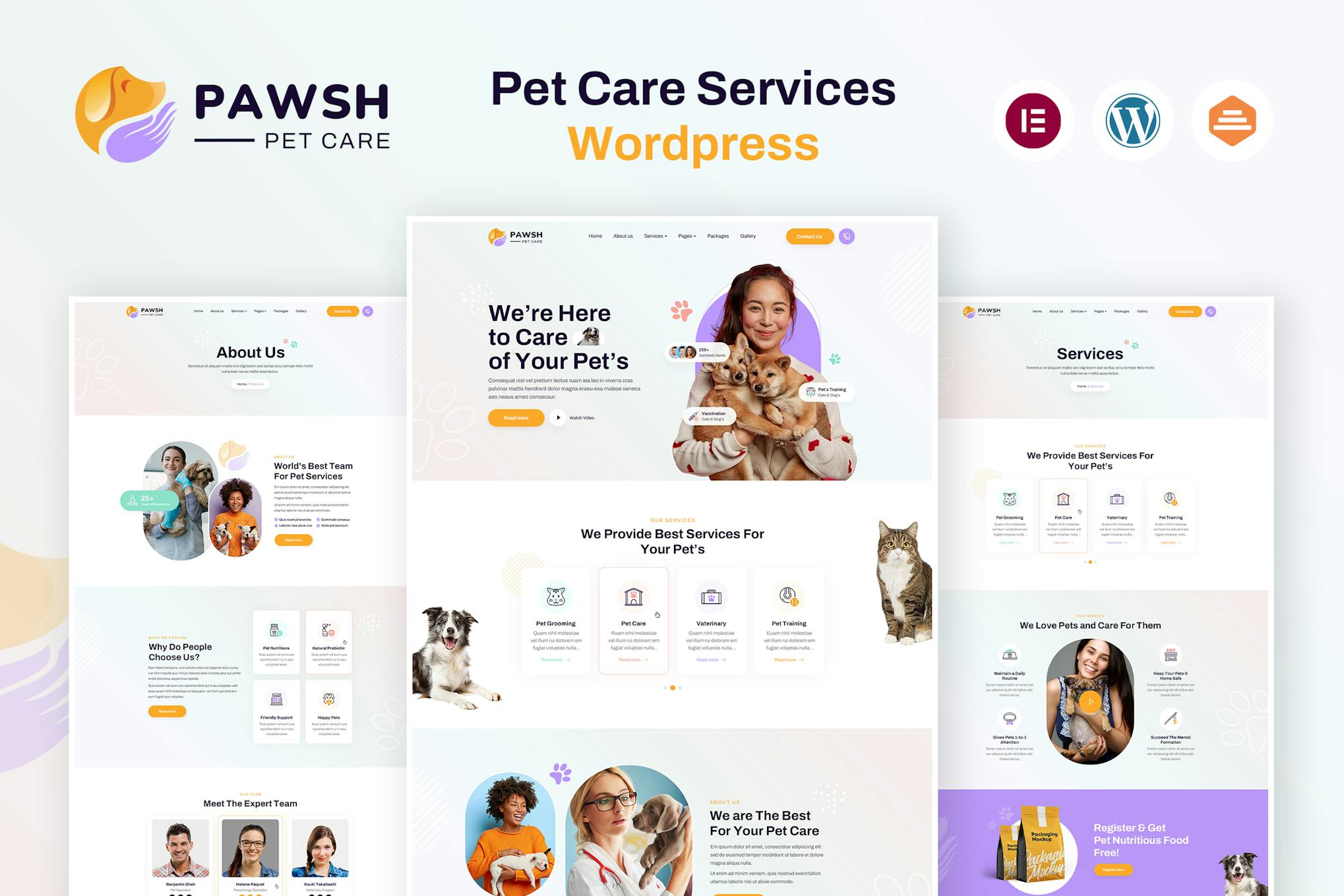 Pawsh | Тема WordPress для услуг по уходу за домашними животными