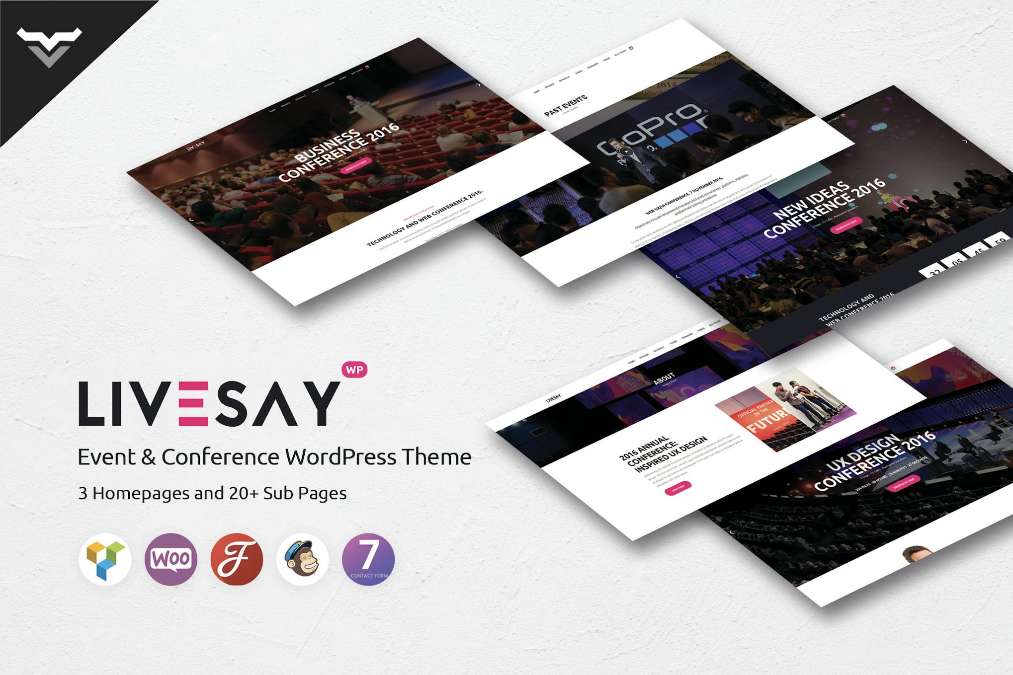 Livesay — тема WordPress для мероприятий и конференций