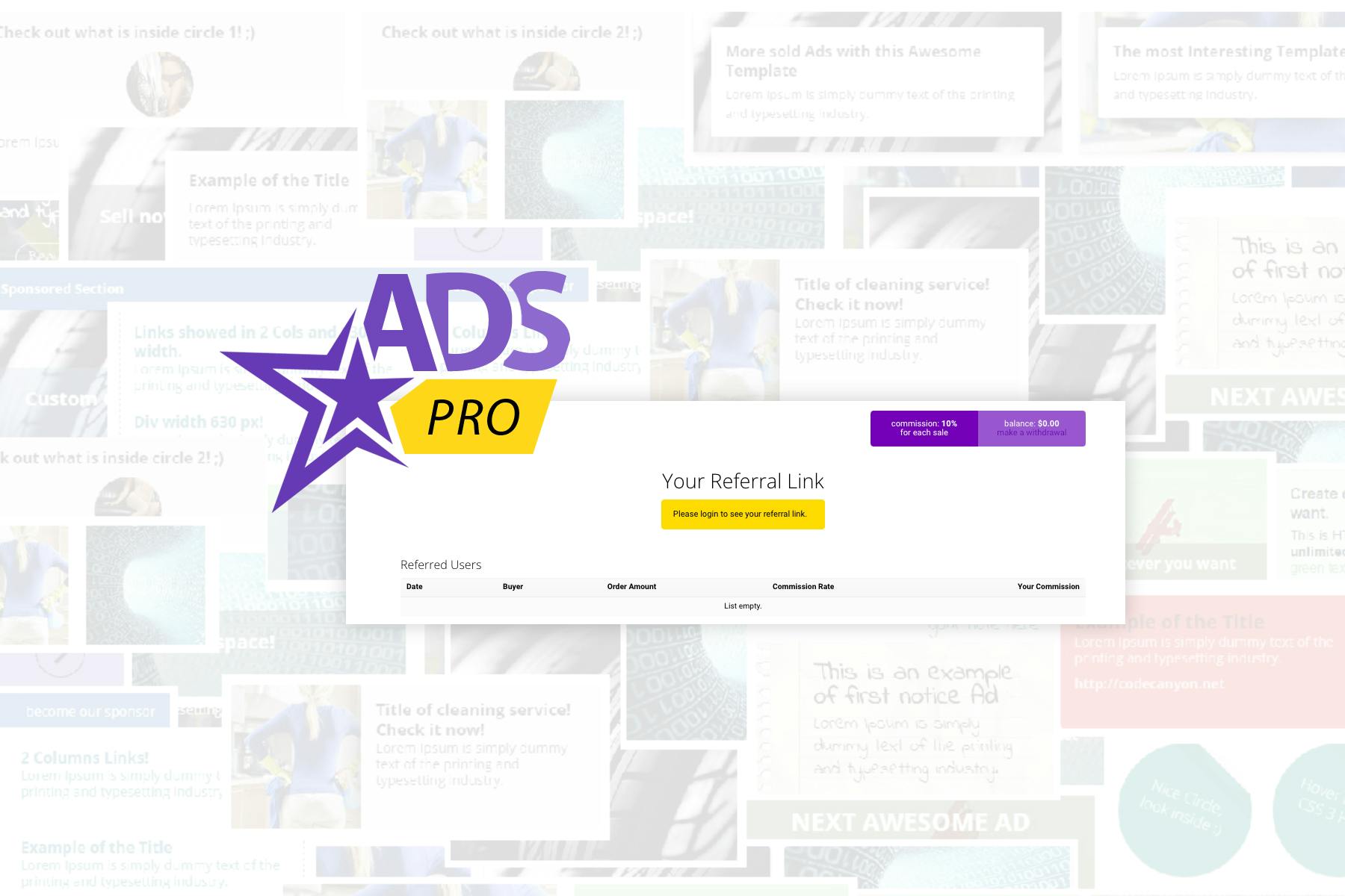 Партнерская программа WordPress — аддон Ads Pro