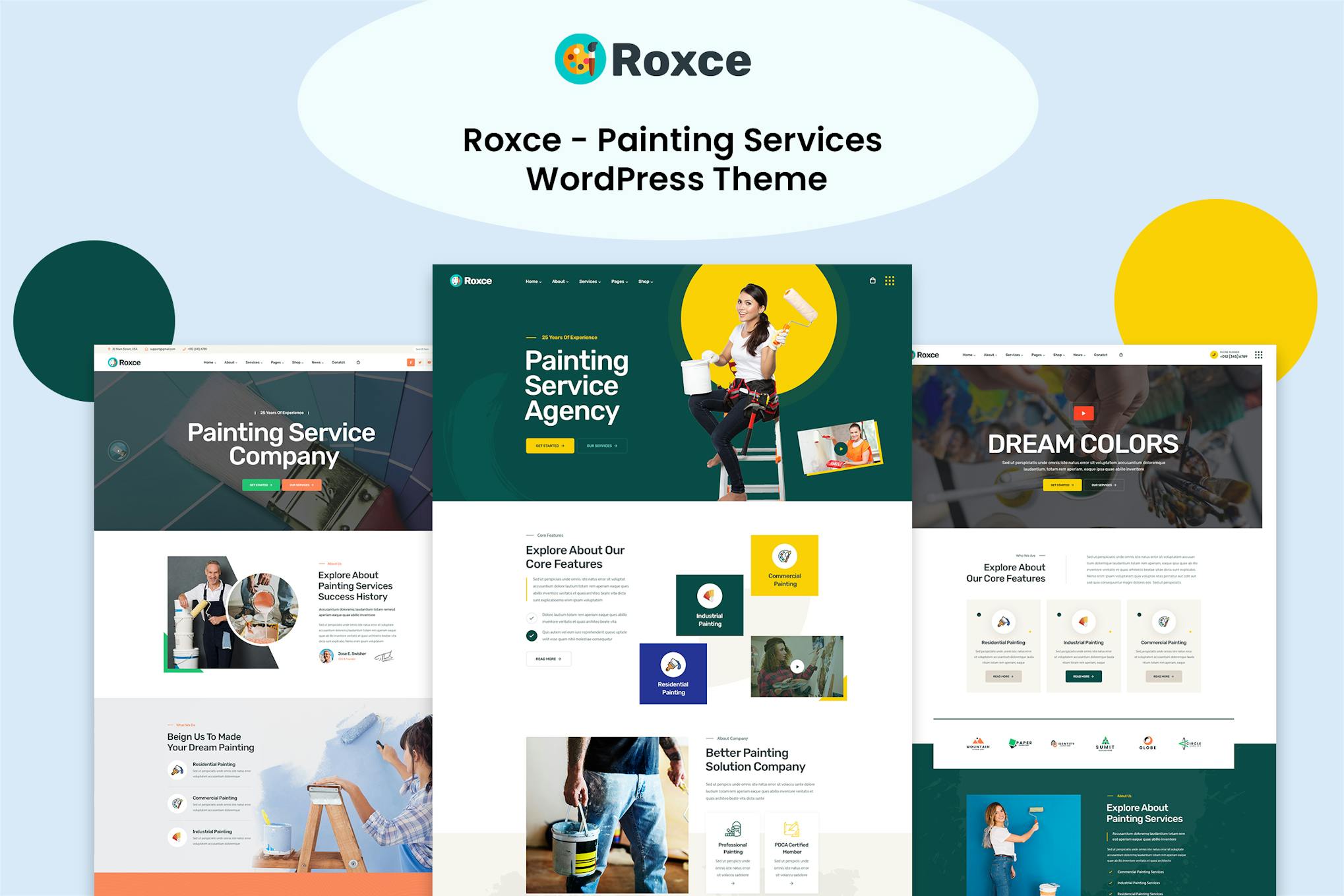 Roxce — тема WordPress для услуг по рисованию