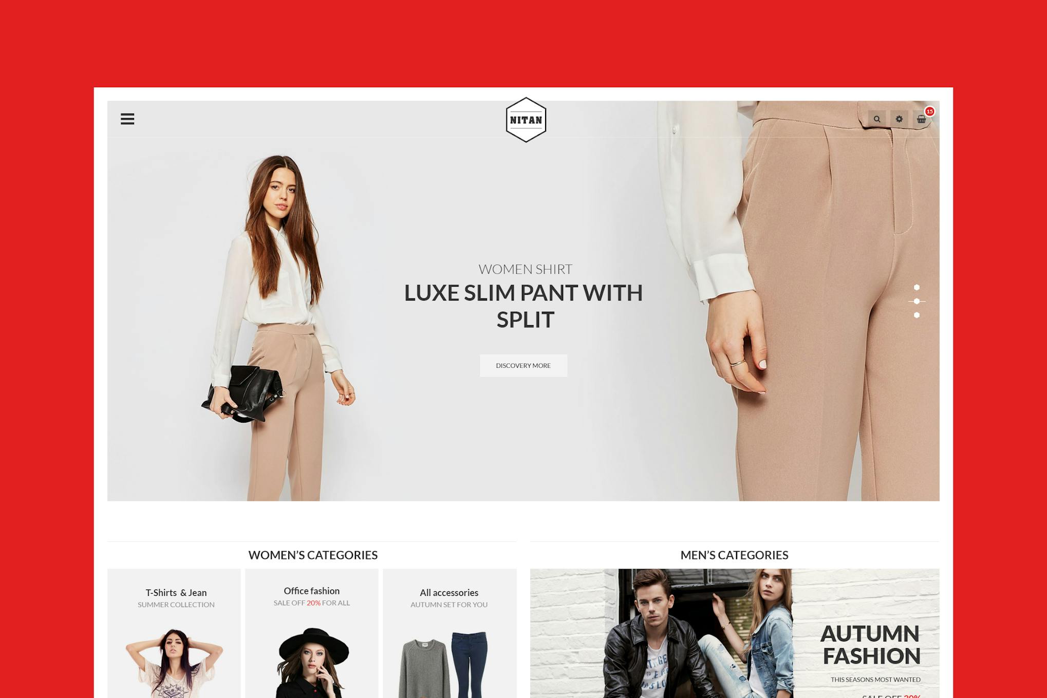 Nitan — модная тема WordPress для WooCommerce