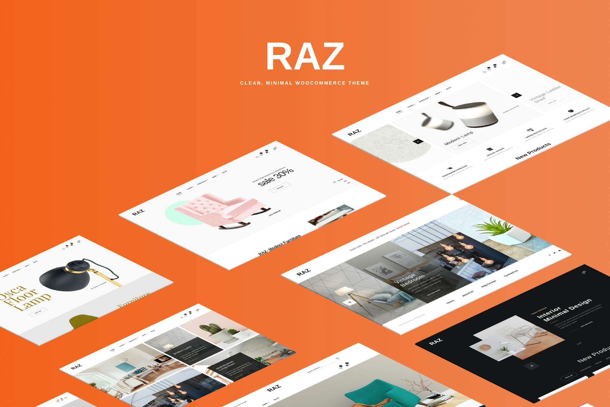 Raz — чистая, минималистичная тема WooCommerce