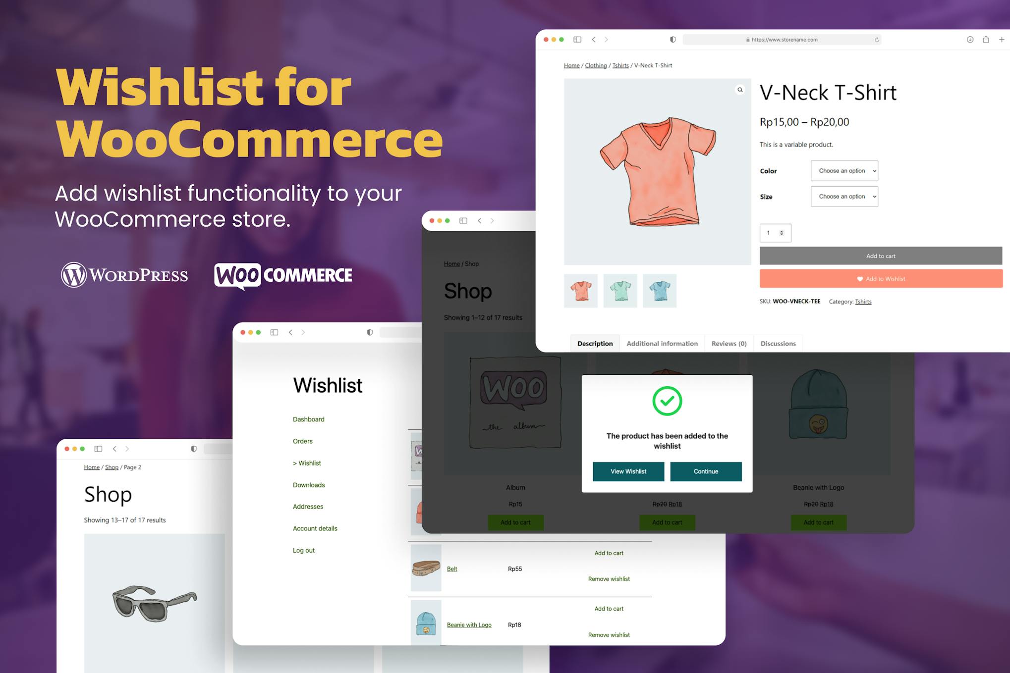 Плагин избранных закладок для WooCommerce