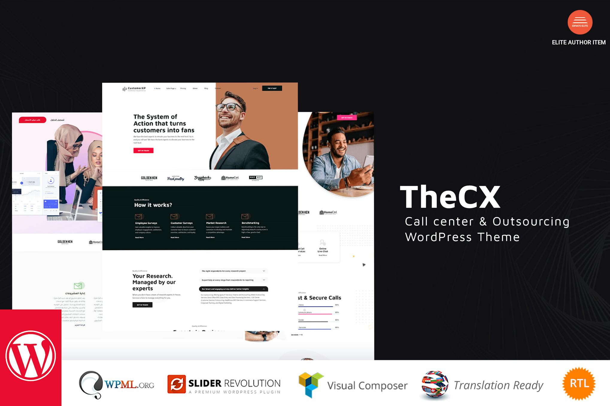 ThecX — тема WordPress для клиентского опыта