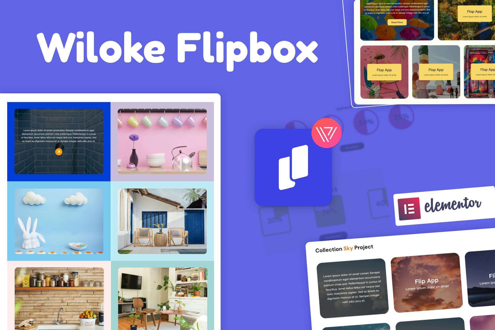 Флипбокс Wiloke для Elementor