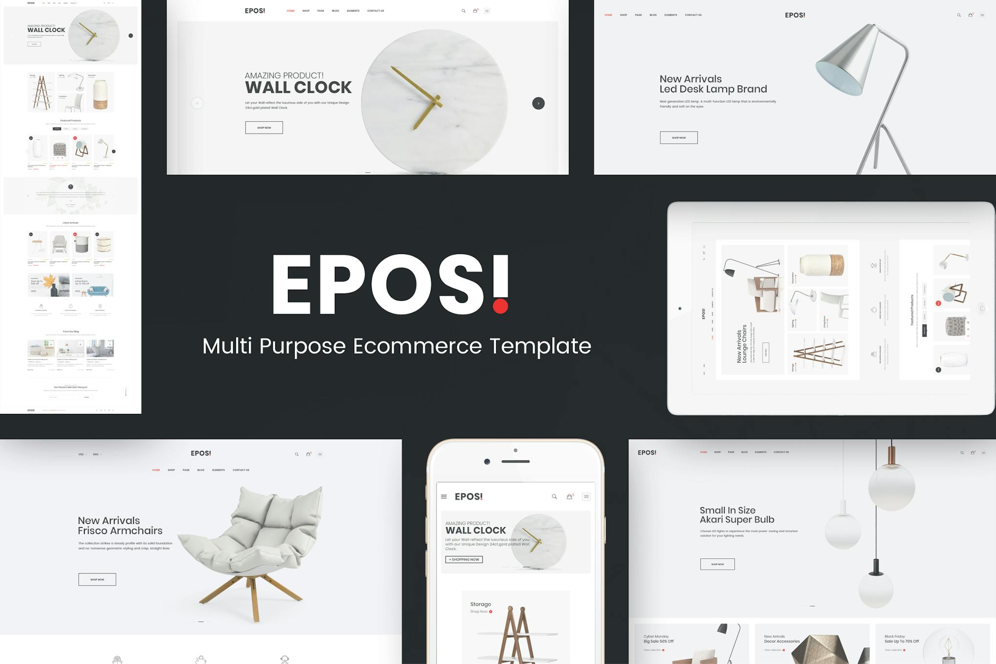 Eposi — минимальная тема для WooCommerce WordPress