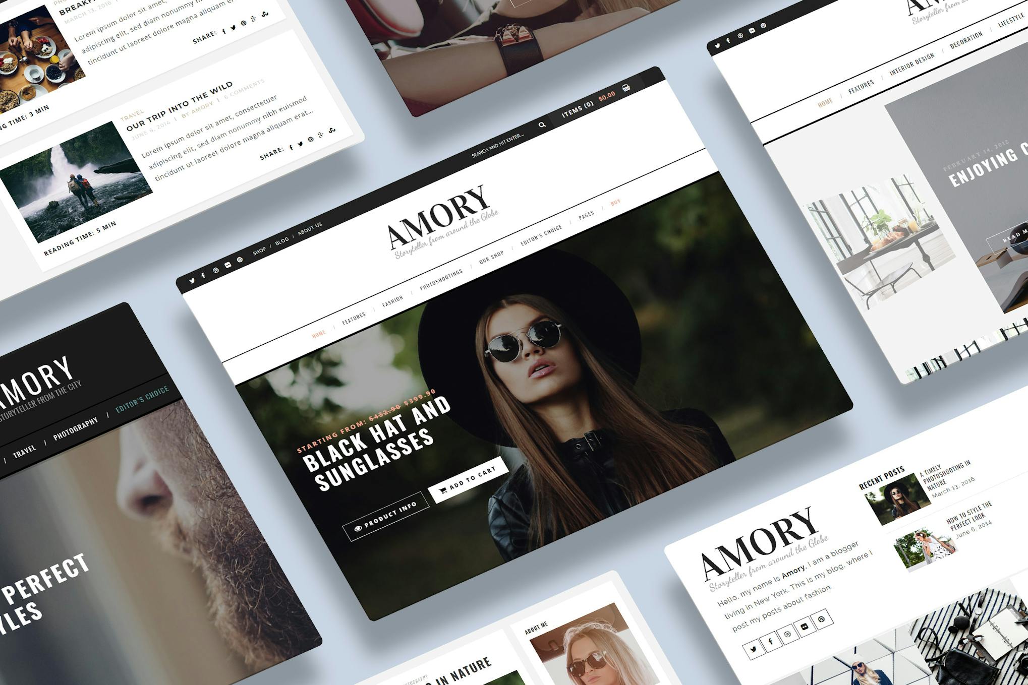 Блог Amory — адаптивная тема для блога на WordPress