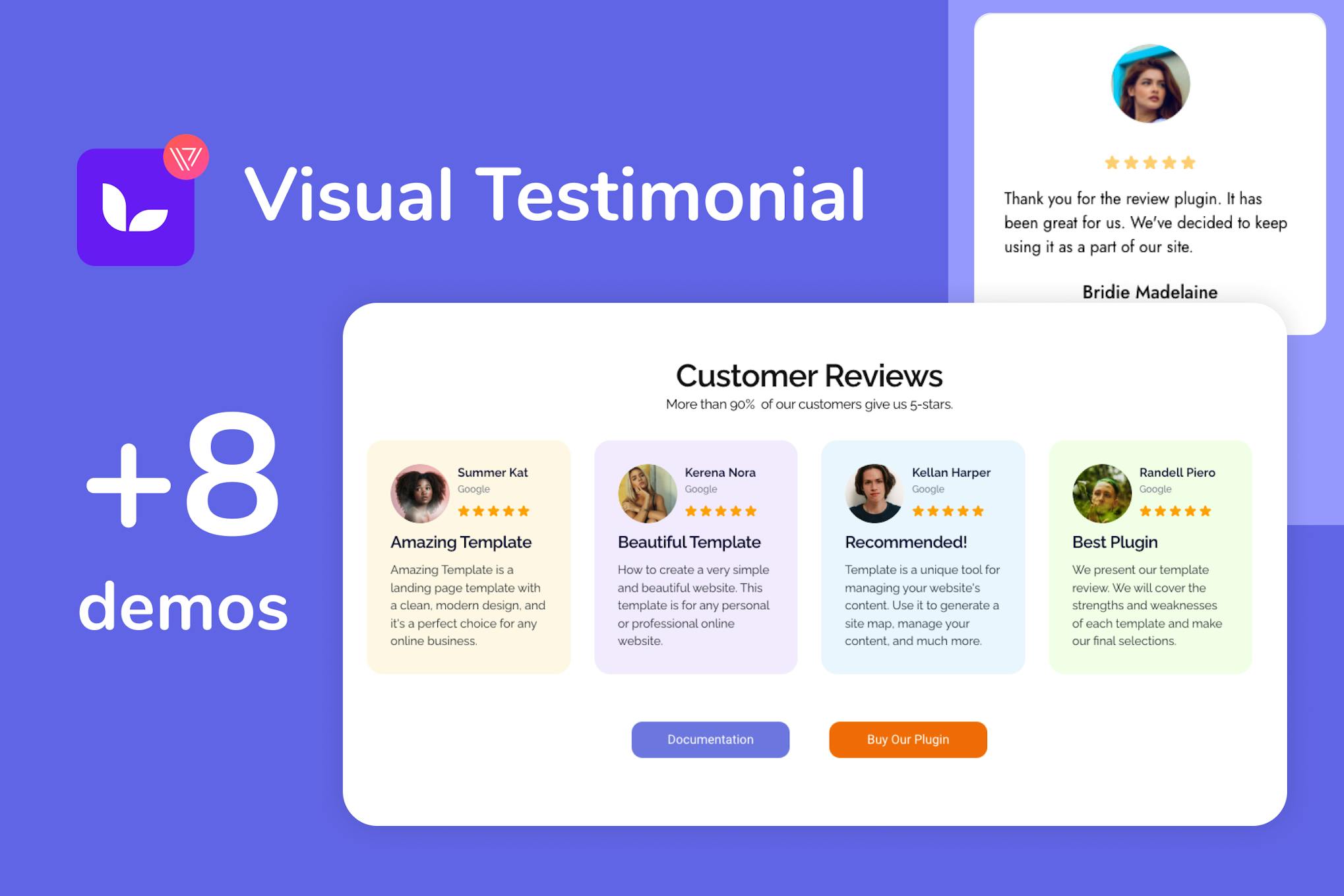 Visual Testimonial — для отзывов в редакторе Elementor